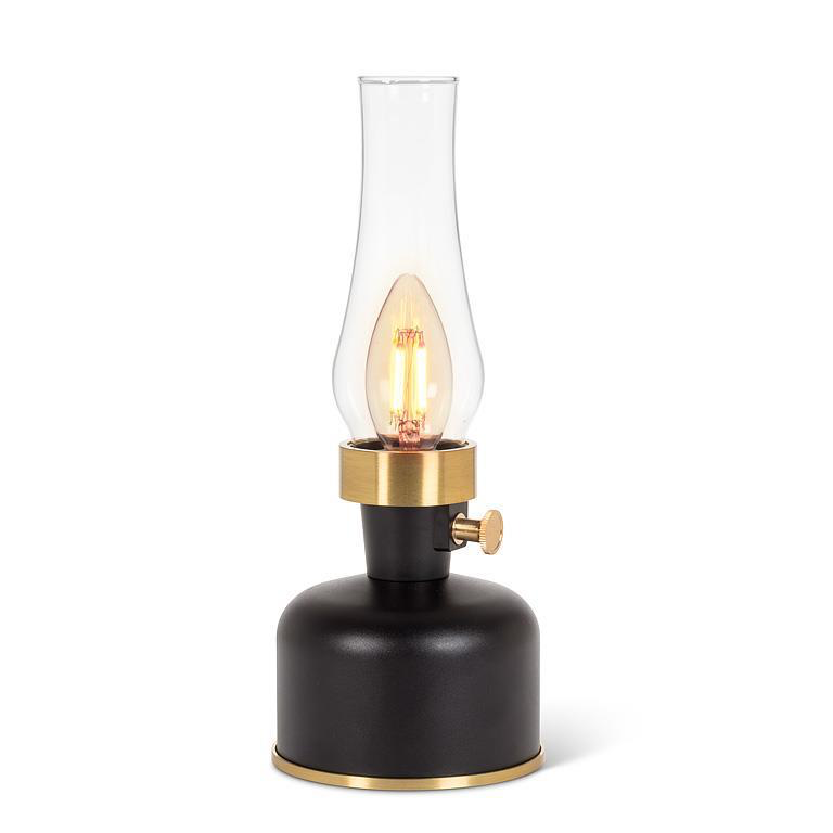Abbott LED Lamp Lantern with Chimney - Black