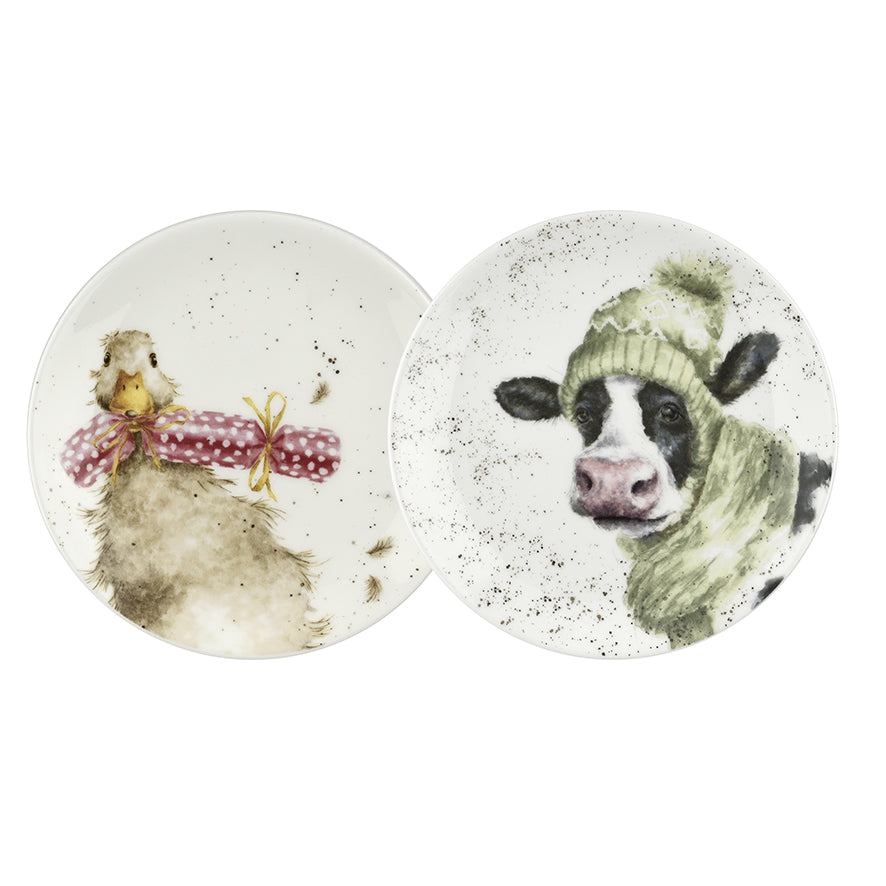 Wrendale Designs Cow and Duck Coupe Plates