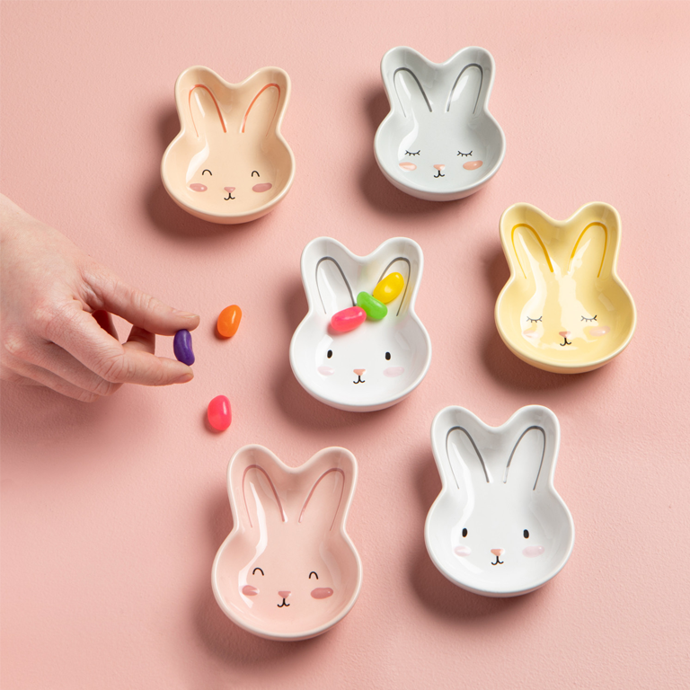 Danica Easter Bunny Pinch Bowls Set of 6