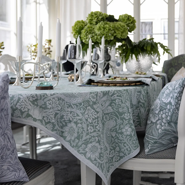 Ekelund Tablecloth - Strawberry Thief by William Morris 150cm x 300cm