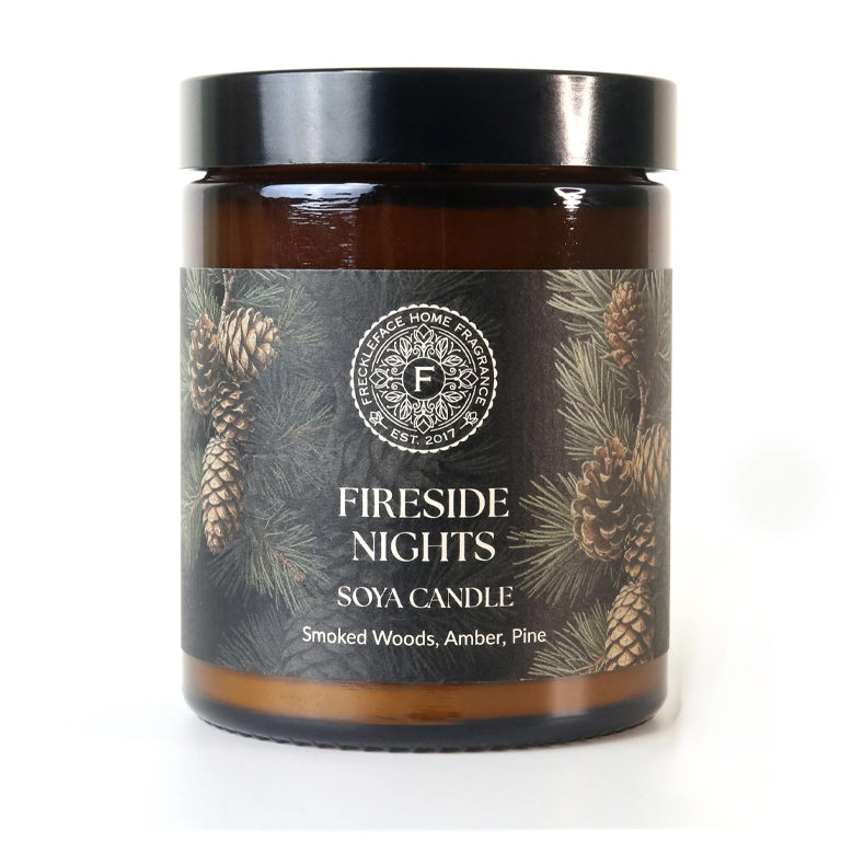 Freckleface Apothecary Jar Candle - Fireside Nights