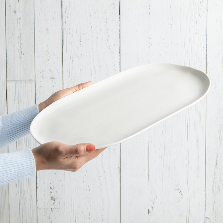 Now Designs Fresco Oval Platter - Vanilla Bean