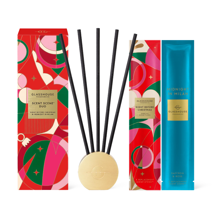 Glasshouse Fragrances Scent Scene Duo - Night Before Christmas & Midnight in Milan