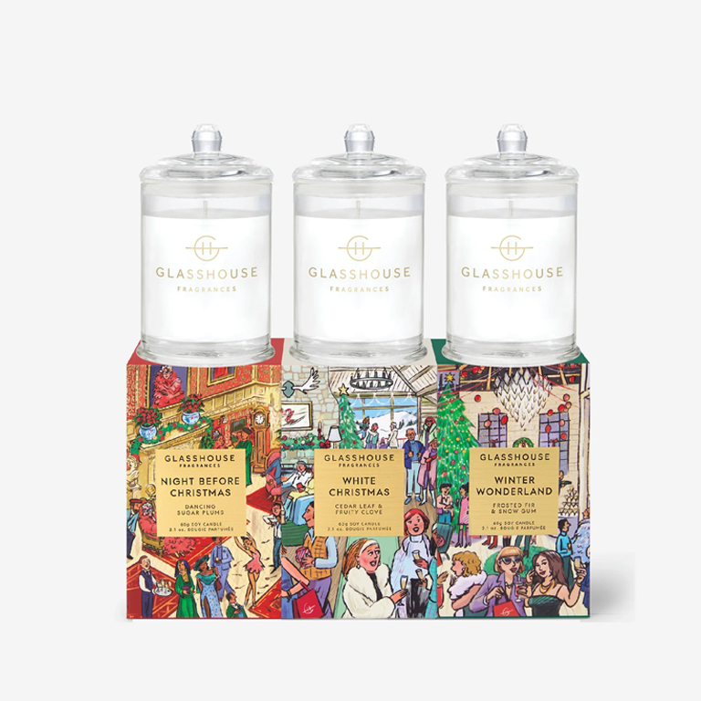 Glasshouse Fragrances Candle Trio - Christmas