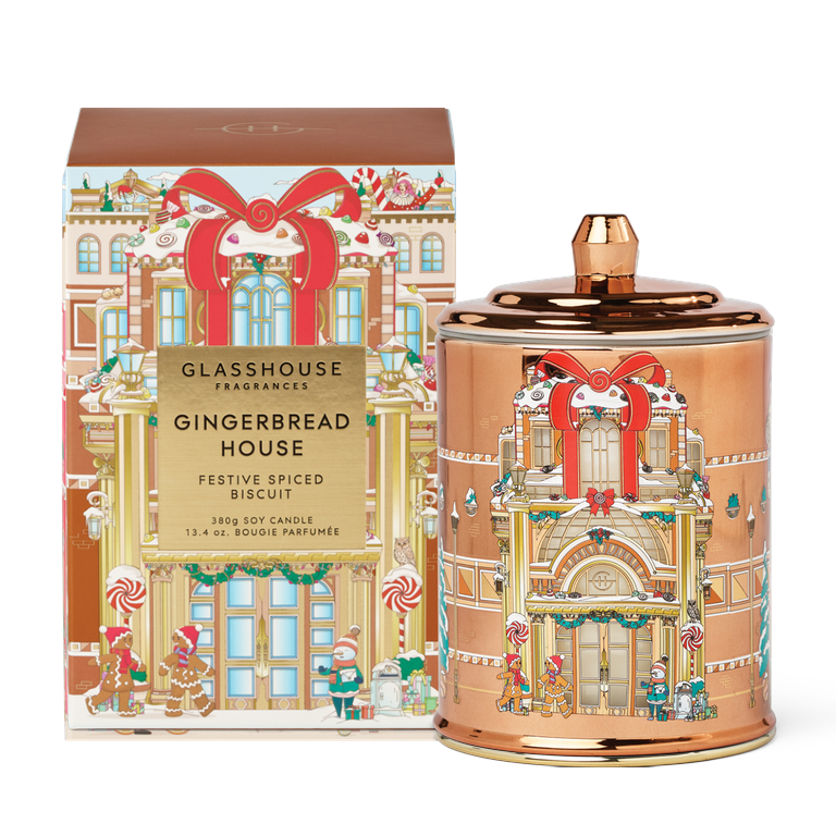 Glasshouse Fragrances Candle 380g - Gingerbread House