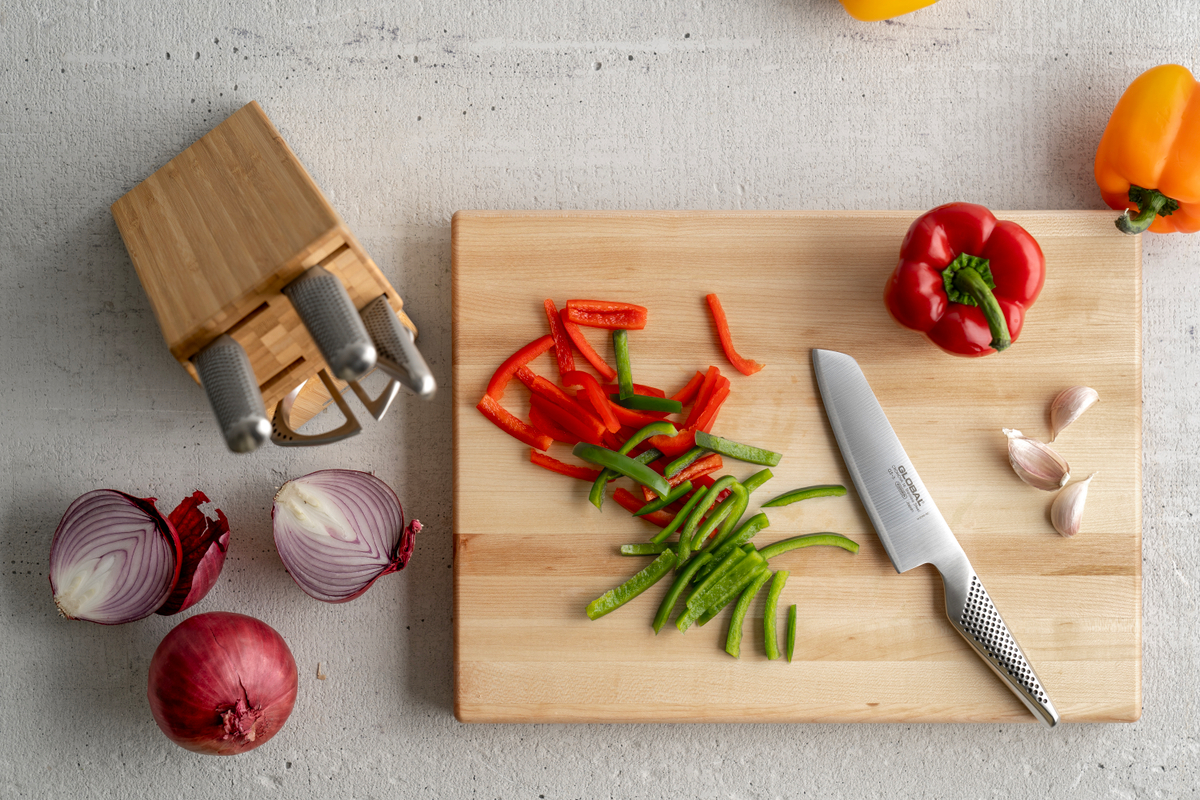 Global 6 Piece Knife and Block Set - Takashi