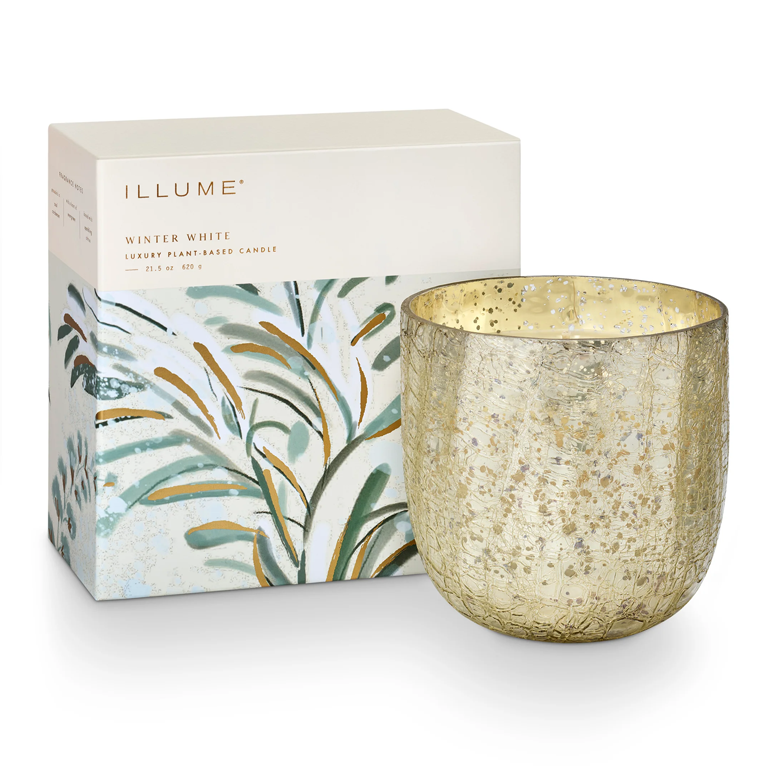 Illume Crackle Candle Large - Winter White
