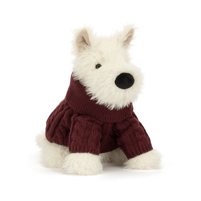 Jellycat Munro Scottie Dog "Winter Jumper"