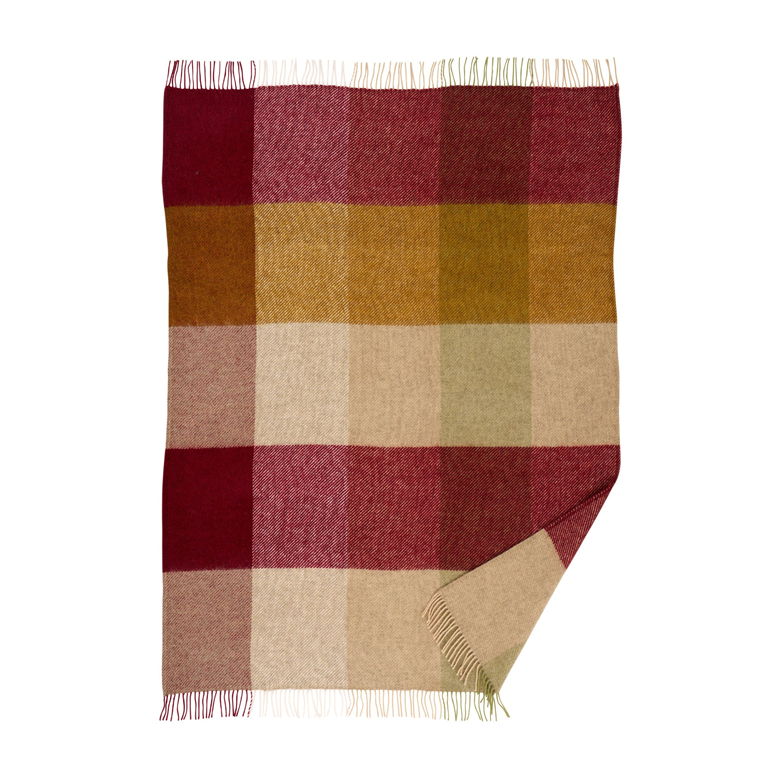Klippan Throw - Gotland Check Burgundy