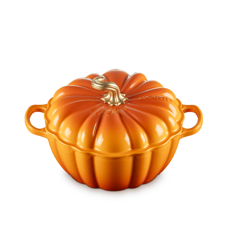 Le Creuset Cast Iron Pumpkin Cocotte 3.7L - Persimmon