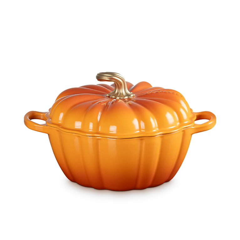 Le Creuset Cast Iron Pumpkin Cocotte 3.7L - Persimmon