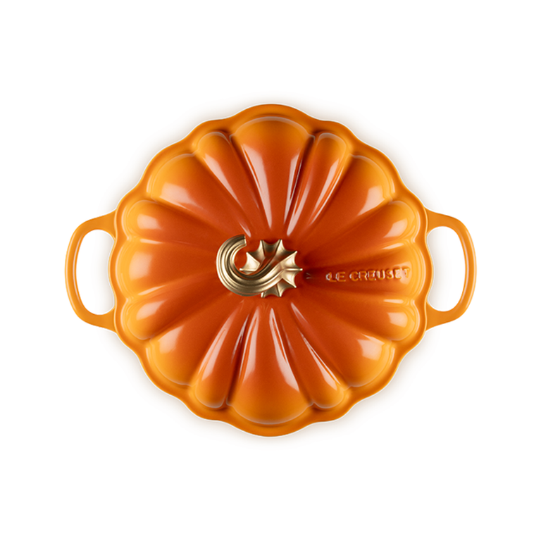Le Creuset Cast Iron Pumpkin Cocotte 3.7L - Persimmon