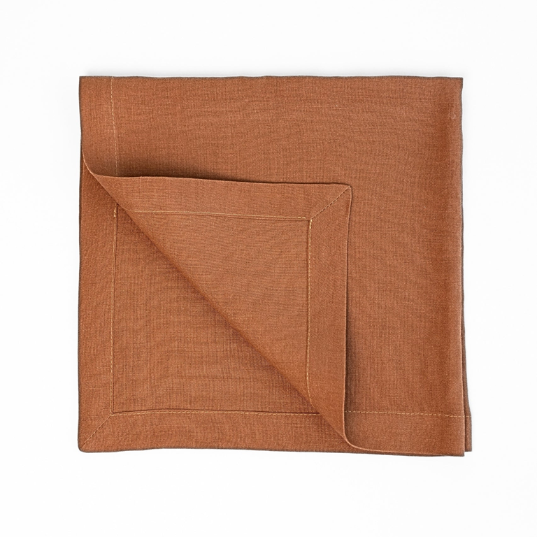 Linen Way Barnville Linen Napkins - Set of 4 Ginger