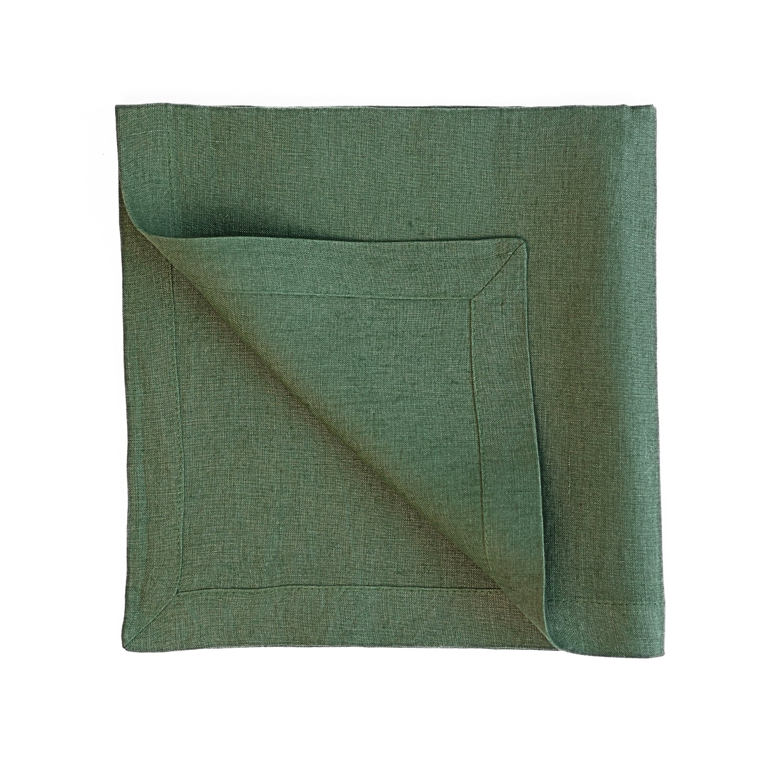 Linen Way Barnville Linen Napkins - Set of 4 Olive