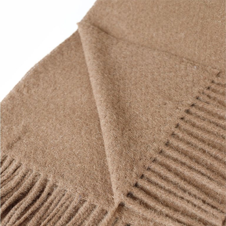 Linen Way Alpaca/Wool Throw Cork - Burnt Camel