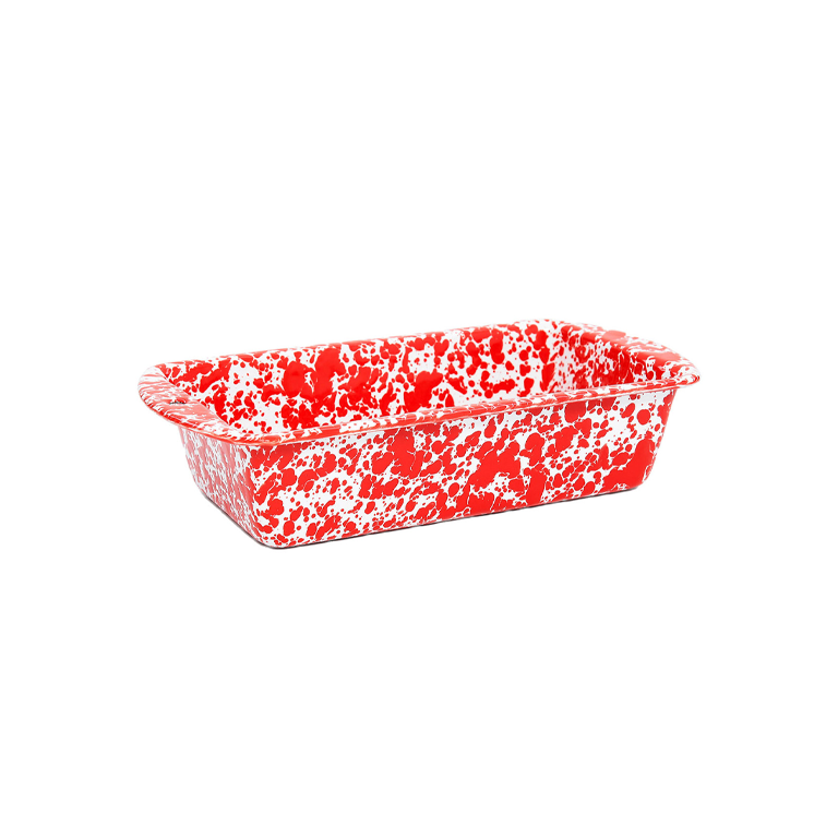 Crow Canyon Loaf Pan - Red Splatter