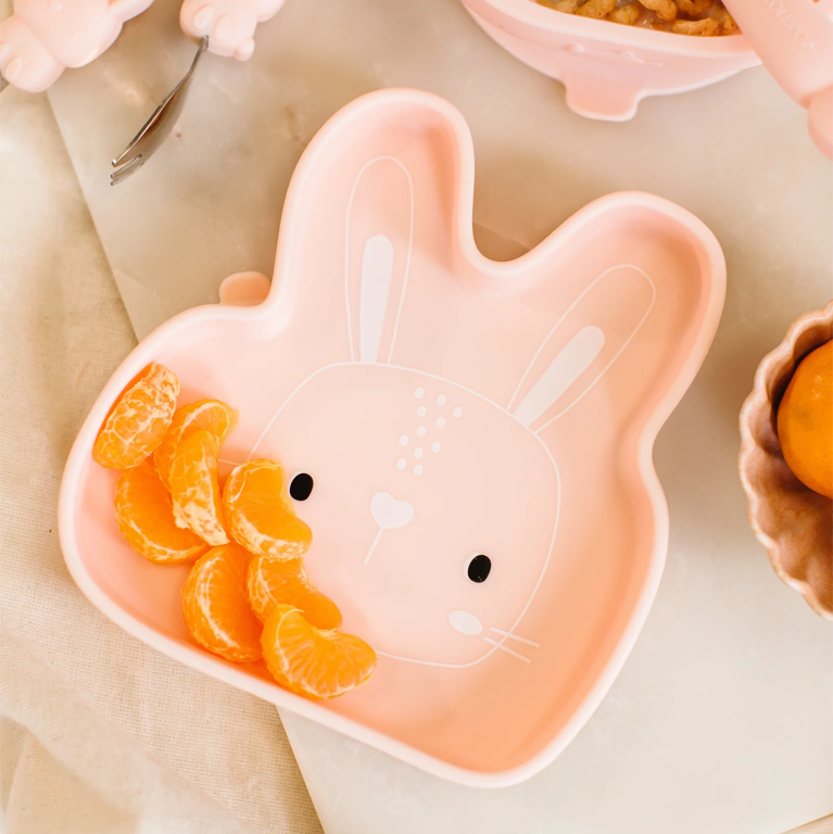 Loulou Lollipop Silicone Snack Plate - Bailey Bunny