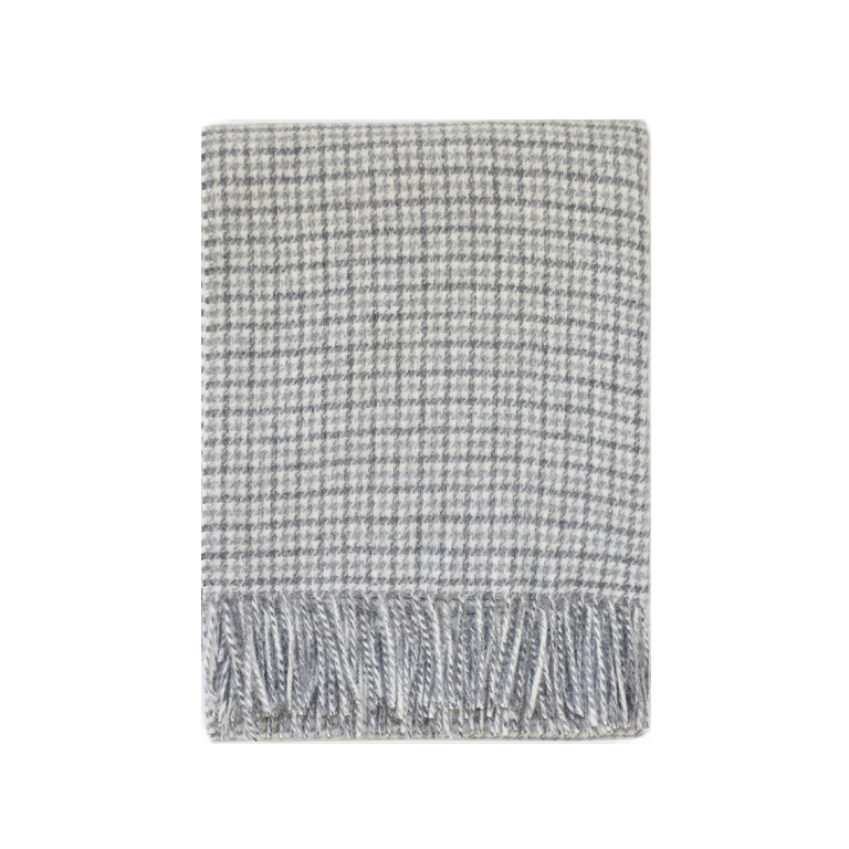 Linen Way Throw - Glencoe Medium Grey, Ivory & Dark Grey