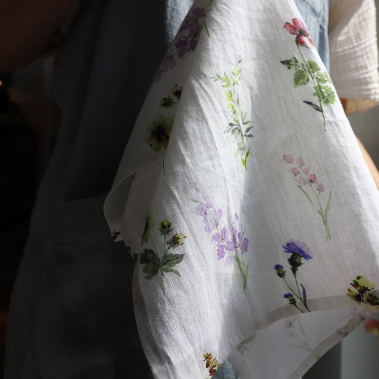 Linen Way Tea Towel - Spring Flowers