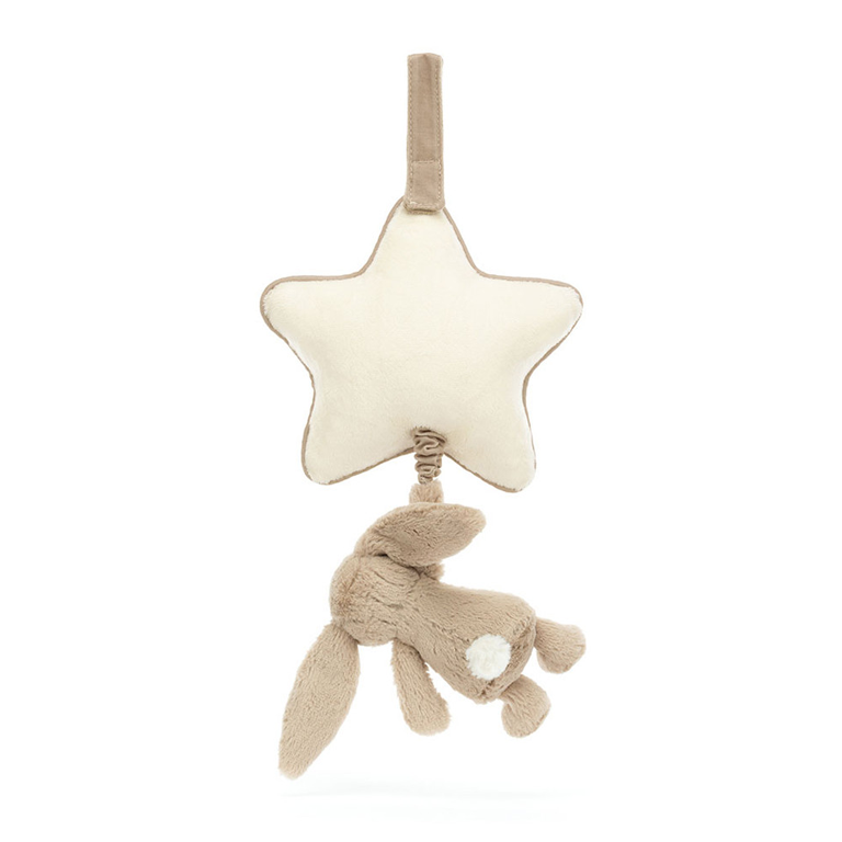 Jellycat Musical Pull Bashful Bunny Beige