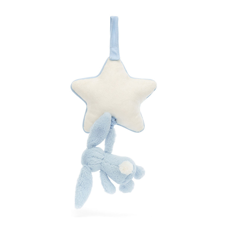 Jellycat Musical Pull- Bashful Bunny Blue