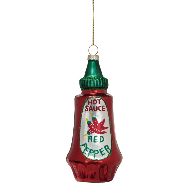 Creative Co-op Ornament - Hot Sauce Bottle