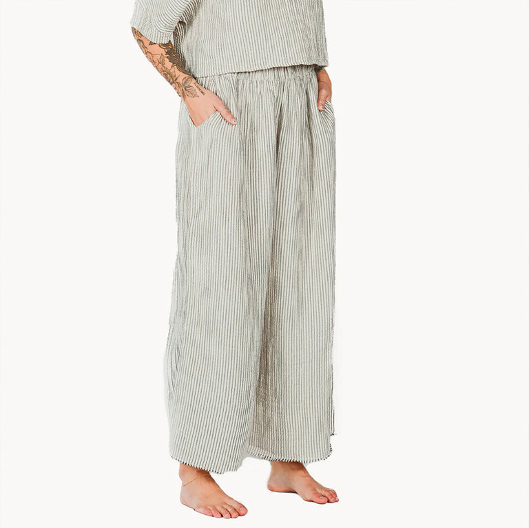 Pokoloko Crinkle Palazzo Pants - Striped