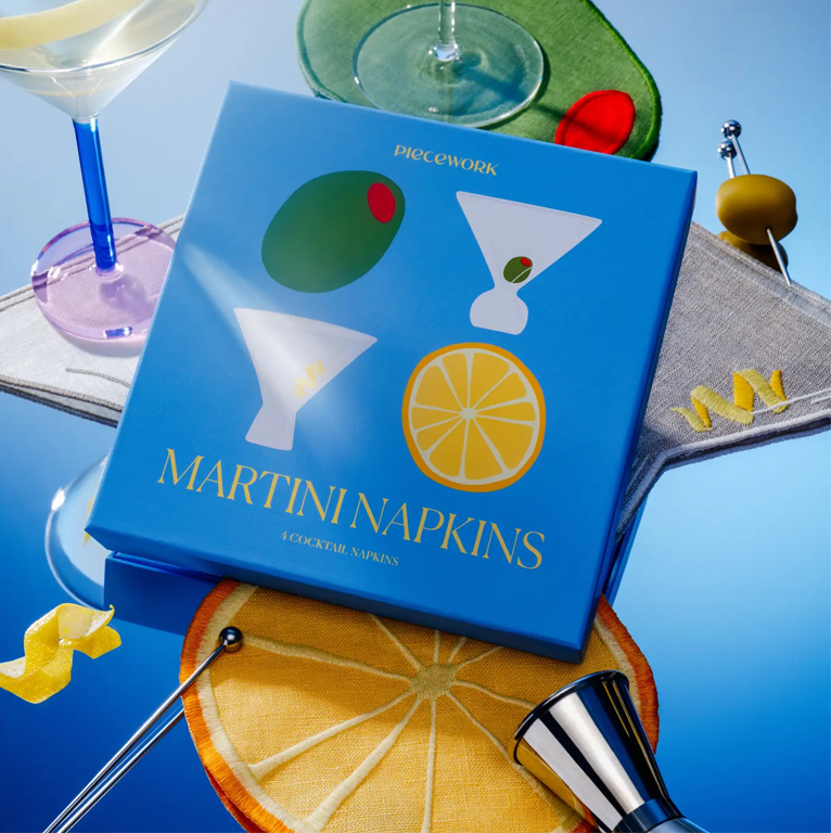 Piecework Puzzles Cocktail Napkins - Martini