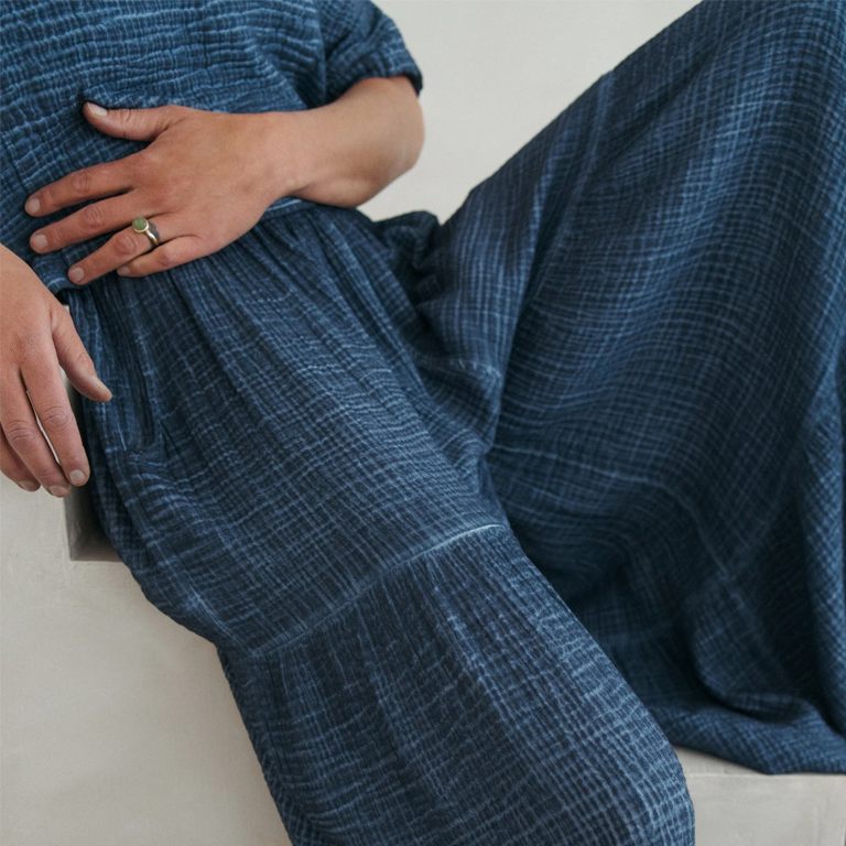 POKO SKIRT PANTS CRINKLE DENIM