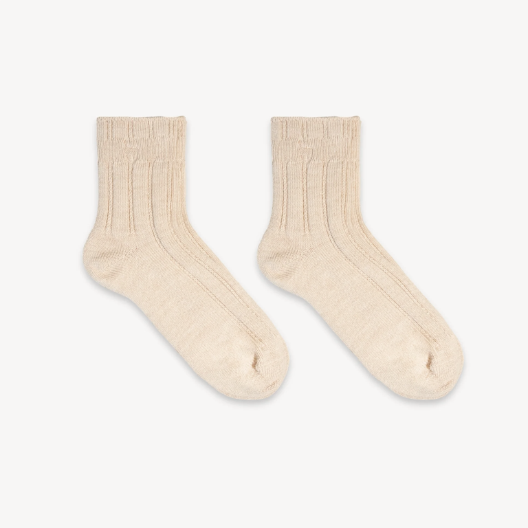 Pokoloko Baby Alpaca Vivian Socks - Beige