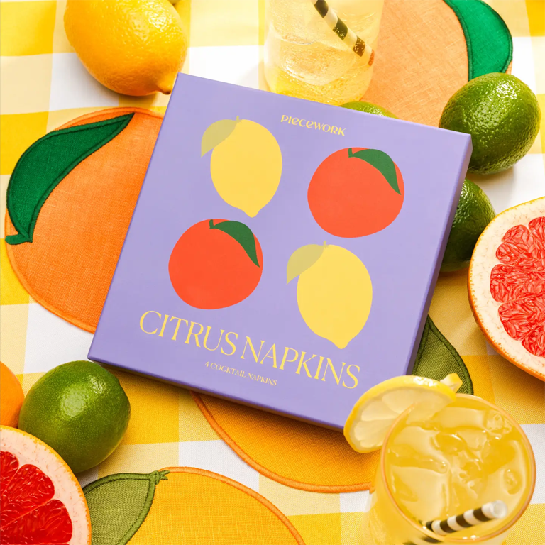 Piecework Puzzles Cocktail Napkins - Citrus