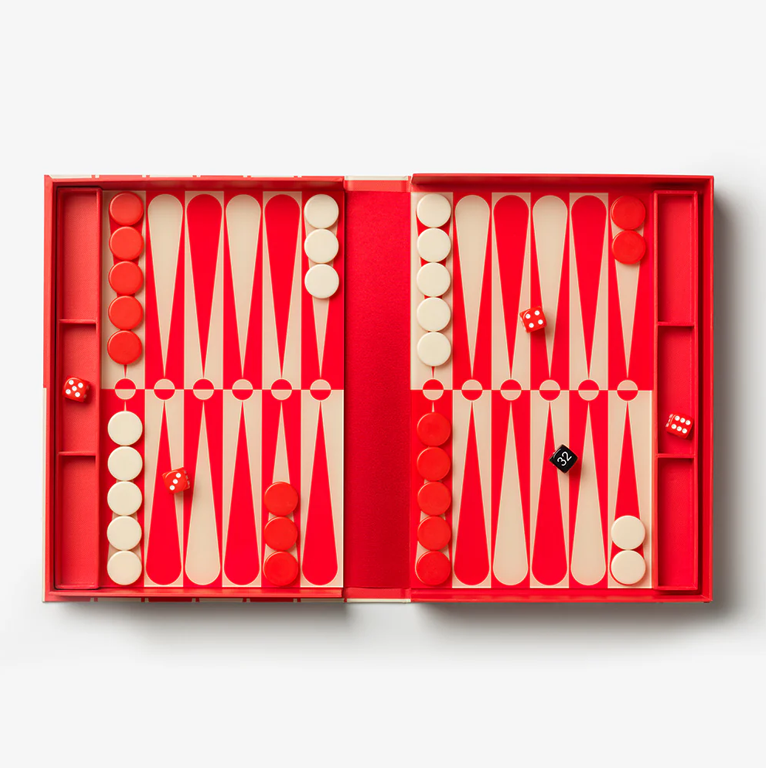 Printworks The Art of Backgammon - Red & Cream