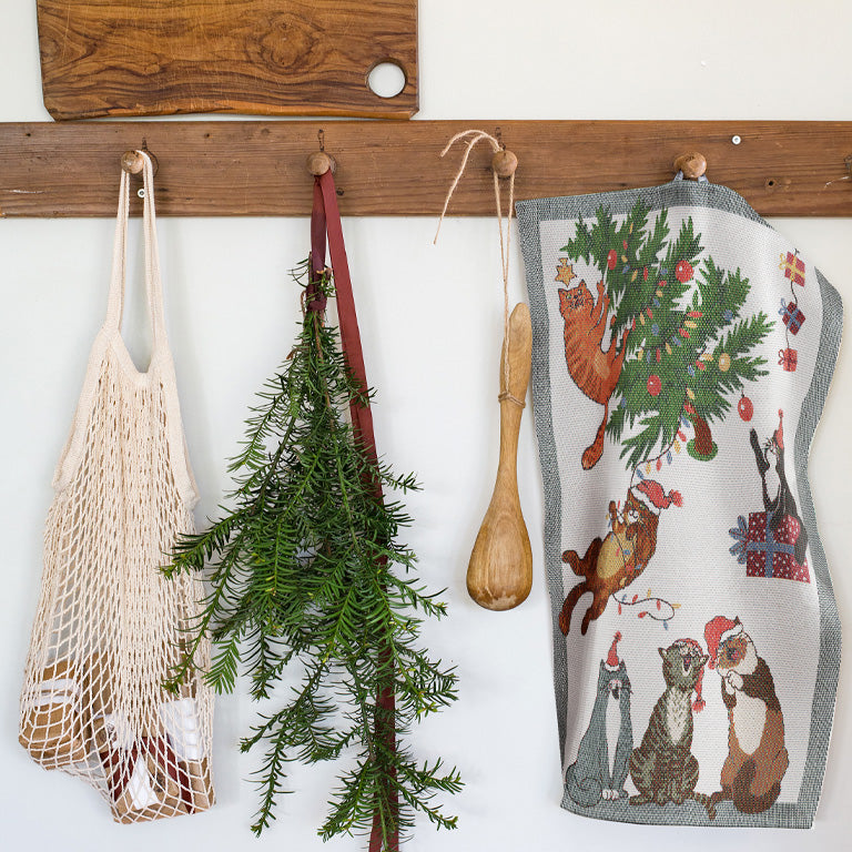 Ekelund Tea Towel - Purr-fect Christmas