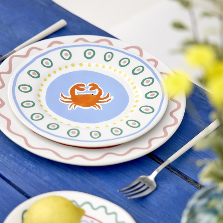 Costa Nova Summer Bliss Salad Plate - Crab
