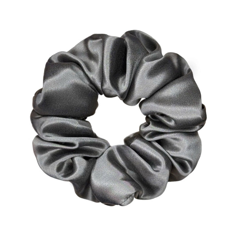 HoneyLux Silk Scrunchie - Ash Grey
