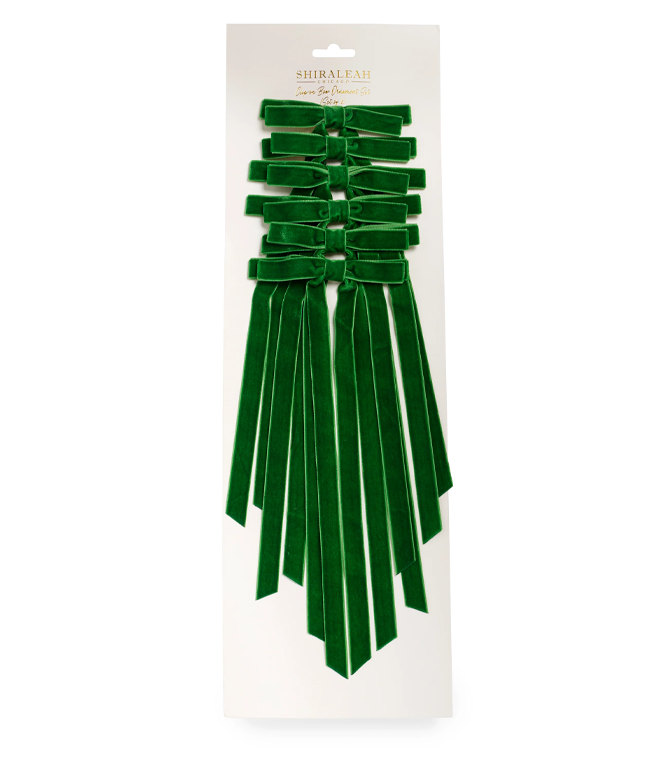 Shiraleah Decorative Bows Set of 6 - Green