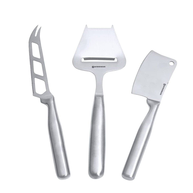 Swissmar Cheese Knife Set - Stainless Steel 3 Piece Set