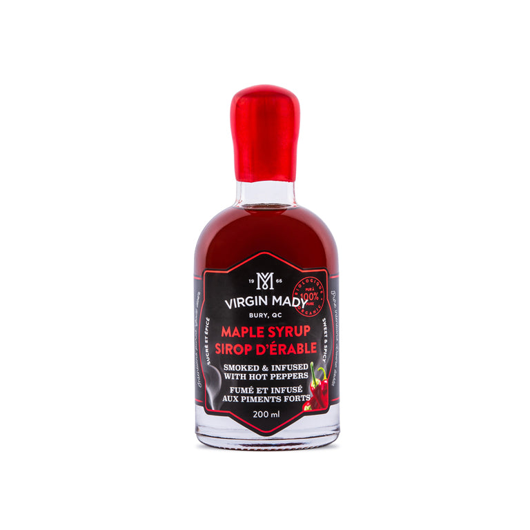 Virgin Mady Maple Syrup 200ml - Smoked &amp; Infused with Hot Peppers