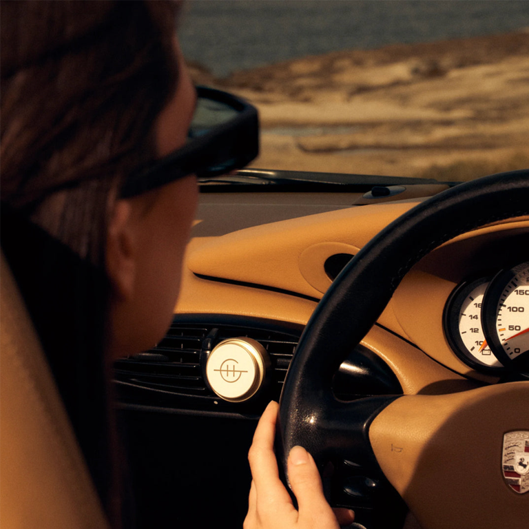 Glasshouse Fragrances Car Diffuser - White and Gold with A Tahaa Affair