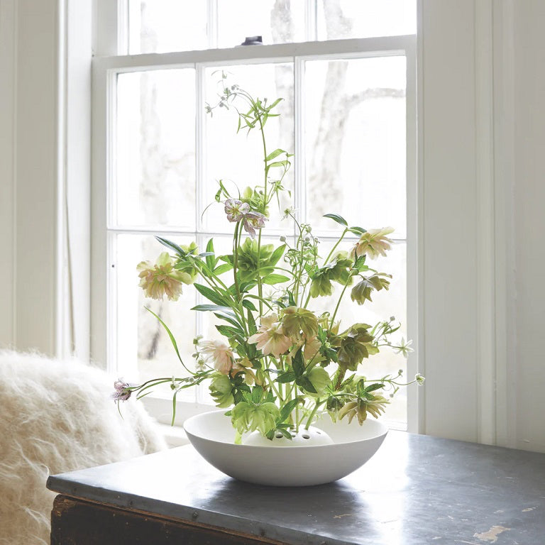 Floral Society Flower Frog Bowl Vase
