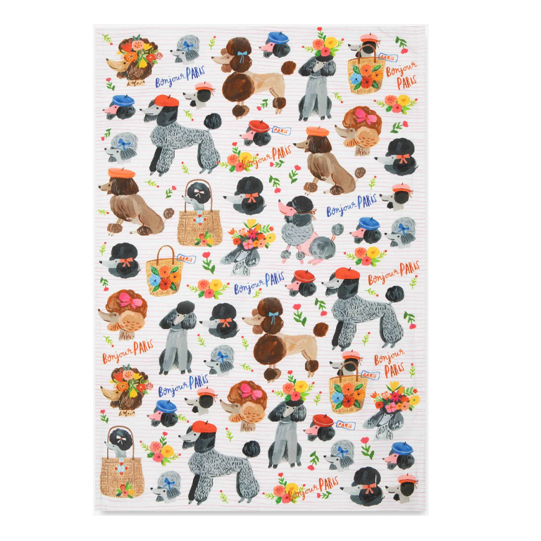 Bon|Artis Teatowel Oh La La Poodles