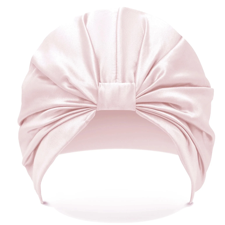 HoneyLux Silk Hair Turban - Pink