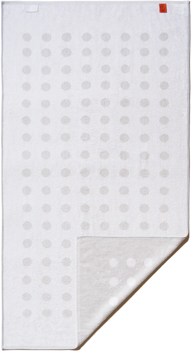 Typical Bath Towel - Polka Dot Ceramic Clay and Workshop White