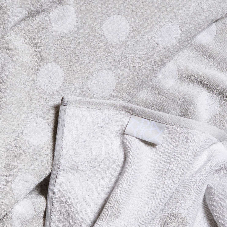 Typical Bath Towel - Polka Dot Ceramic Clay and Workshop White