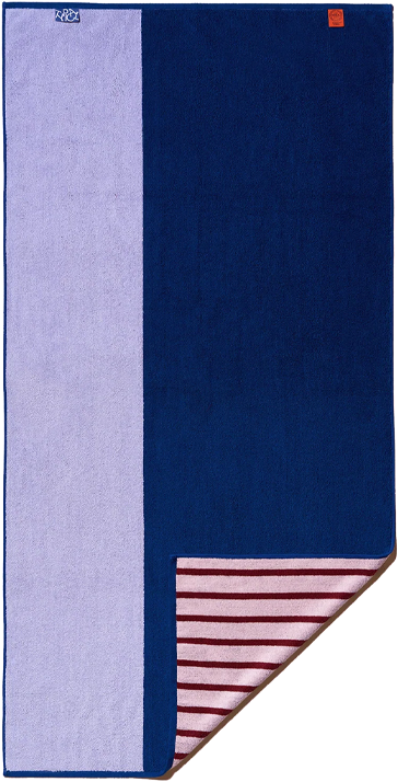Typical Bath Towel - Two Tone Lilac and Studio Navy