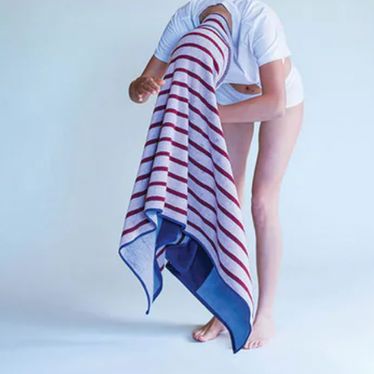 Typical Bath Towel - Two Tone Lilac and Studio Navy