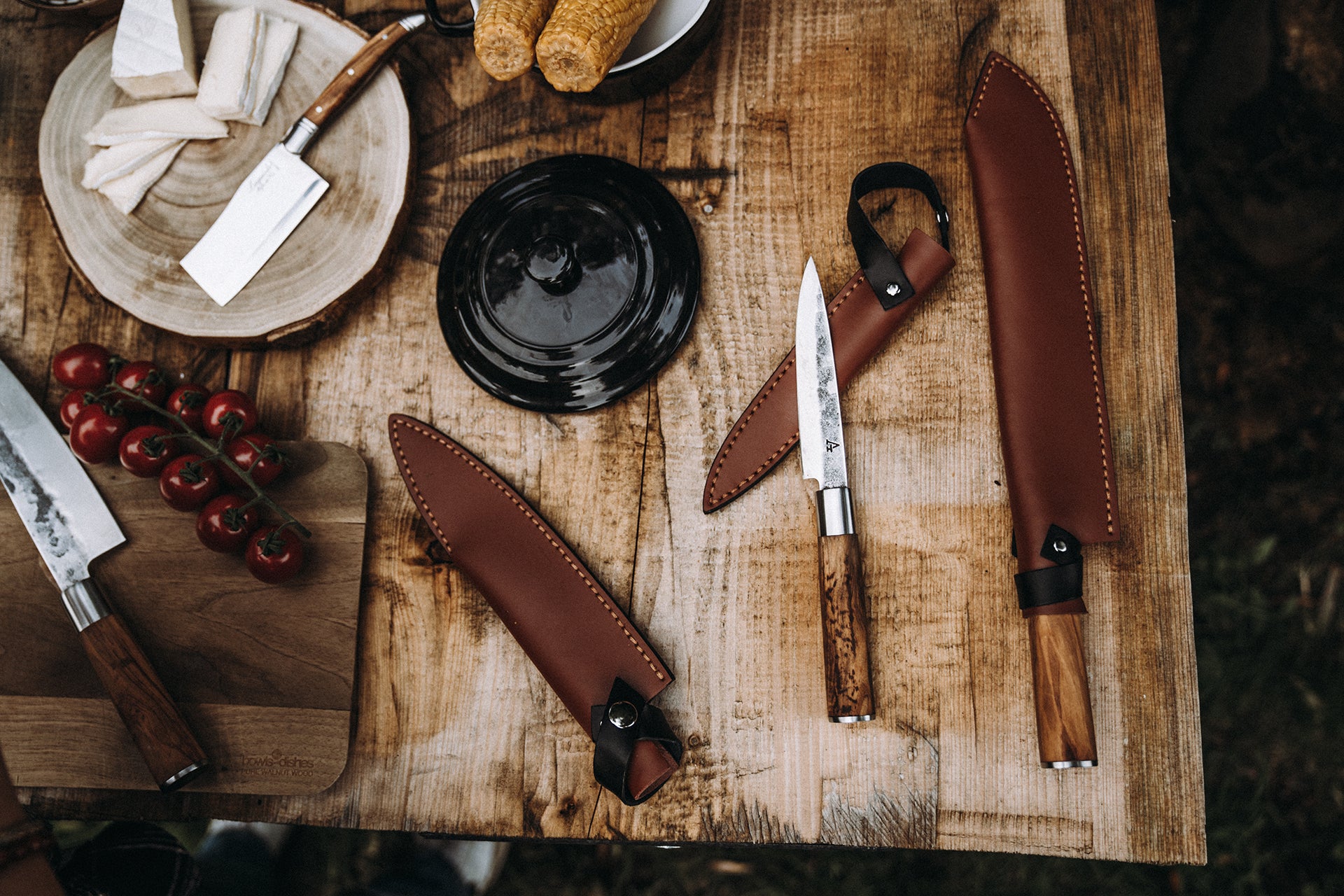 Anvil Utility Knife with Leather Sheath