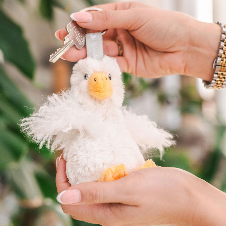 Wrendale Keyring - Pearl Goose
