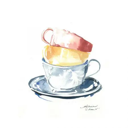 Niki Kingsmill Greeting Card - Tea Cups