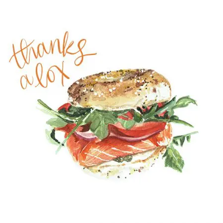 Niki Kingsmill Greeting Card - Thanks a Lox